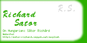 richard sator business card